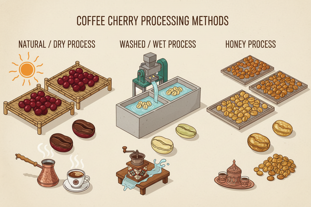 Kahve Meyvesi İşleme Yöntemleri