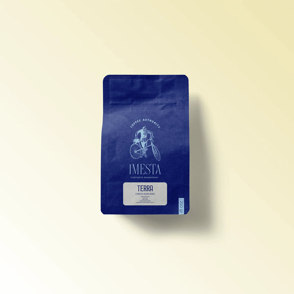 Imesta Terra nitelikli espresso kahve çekirdeği 250g ön paket görünümü.